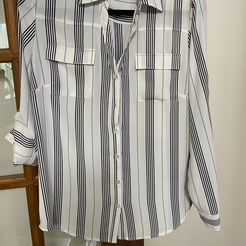 Long sleeve button down blouse